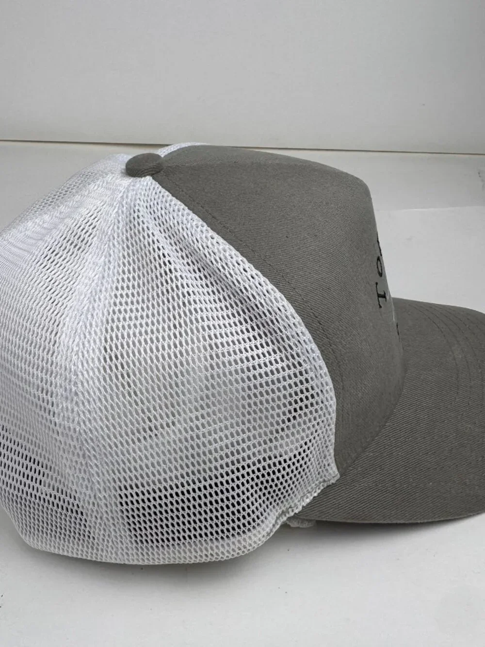 Toronto Sushi Club Trucker Hat Gray Mesh SnapbackCapEmbroidered Chopsticks Stain